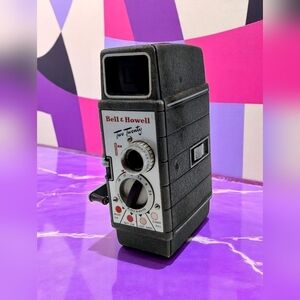 Bell & Howell Two Twenty Vintage 1950s Movie Camera Wind Up Runs